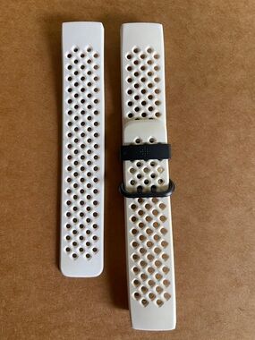 Fitbit Charge 3 White Sport Band with both Small and Large Bands One Owner